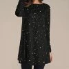 Discount ✨ Nanu | Black & Gold Star Long-Sleeve Tunic - 👩 Women & Plus 🌟