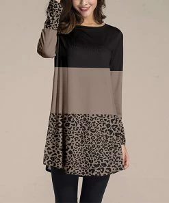 Promo 🤩 Nanu | Brown & Black Leopard Long-Sleeve Tunic - 👩 Women ✨