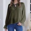 Brand new 🔔 Nanu | Olive & Black Polka Dot V-Neck Chiffon Tunic - Plus ✨