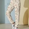 Flash Sale 🌟 Nanu | Cream & Green Dragonfly Hacci Joggers - 👩 Women 🎉