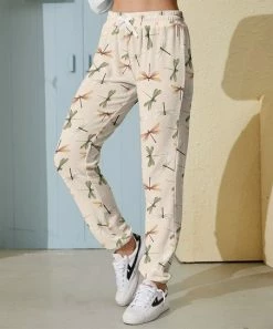 Flash Sale 🌟 Nanu | Cream & Green Dragonfly Hacci Joggers - 👩 Women 🎉