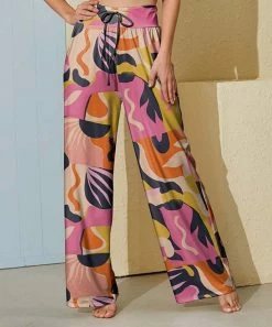 Brand new 🌟 Nanu | Fuchsia & Orange Abstract Palazzo Pants - Plus 👏