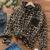 Flash Sale 👍 Nanu | Brown & Black Leopard Pocket Relaxed Hoodie - 👩 Women 🥰