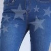 Wholesale 🥰 Nanu | Denim Blue Stars Rinse Wash Ripped Skinny 👖 Jeans - 👩 Women ⭐