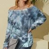 Best reviews of 🥰 Nanu | Blue & Navy Tie-Dye Off-Shoulder Pullover - 👩 Women 🤩