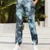 Coupon ❤️ Nanu | Blue & Gray Tie-Dye Pocket Joggers - 👩 Women 💯