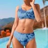 Best reviews of 🔥 Nanu | Light Blue Tie-Dye Scoop Neck 👙 Bikini Top & Bottoms - 👩 Women & Plus 🤩