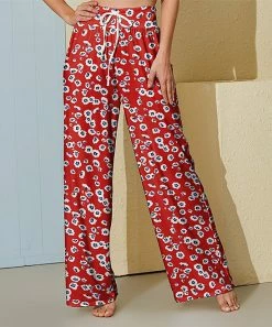 Flash Sale 🧨 Nanu | Red & Navy Floral Palazzo Pants - Plus 🔔