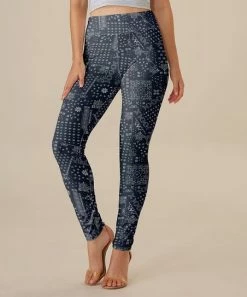 Flash Sale 😍 Nanu | Dark Gray Blue & White Paisley Leggings - Plus 🥰