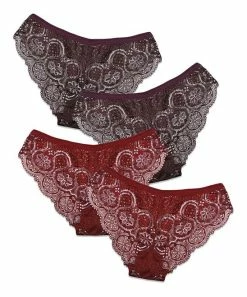 Coupon ๐งจ Nanu | Red & Burgundy Lace Brazilian Panty Set - ๐ฉ Women ๐