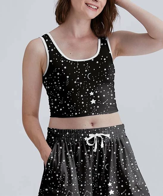 Cheapest ๐ Nanu | Black & White Stars Bralette Tank - ๐ฉ Women & Plus ๐งจ