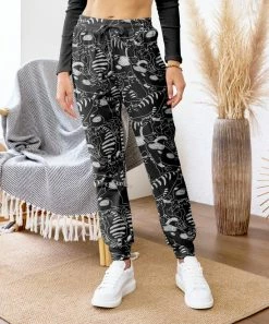Top 10 💯 Nanu | Black & White Cats Velvet Banded-Hem Joggers - 👩 Women 😉