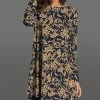 Deals 🎁 Nanu | Yellow & Navy Floral Long-Sleeve Tunic - 👩 Women 👍