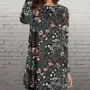 Coupon ✨ Nanu | Black & Rust Floral Long-Sleeve Tunic - 👩 Women & Plus 🌟