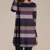 Hot Sale 🎉 Nanu | Purple Stripe Long-Sleeve Tunic - 👩 Women ⭐