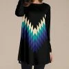 Flash Sale 🔥 Nanu | Black & Blue Zigzag Long-Sleeve Tunic - Plus ❤️