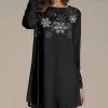 Best Sale 😀 Nanu | Black & White Snowflake Long-Sleeve Tunic - Plus 😀