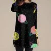 Flash Sale 🔔 Nanu | Black Outer Space Long-Sleeve Tunic - 👩 Women & Plus 🔔