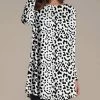 Wholesale 🌟 Nanu | White & Black Leopard Long-Sleeve Tunic - 👩 Women & Plus 👏