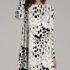 Coupon 👏 Nanu | Cream & Black Cheetah Dot Long-Sleeve Tunic - 👩 Women ✨