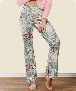 Deals 💯 Nanu | Pink Star Flared Yoga Pants - 👩 Women & Plus 💯