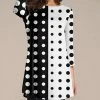 Best deal 👏 Nanu | Black & White Dot Three-Quarter Sleeve Tunic - 👩 Women & Plus 👍