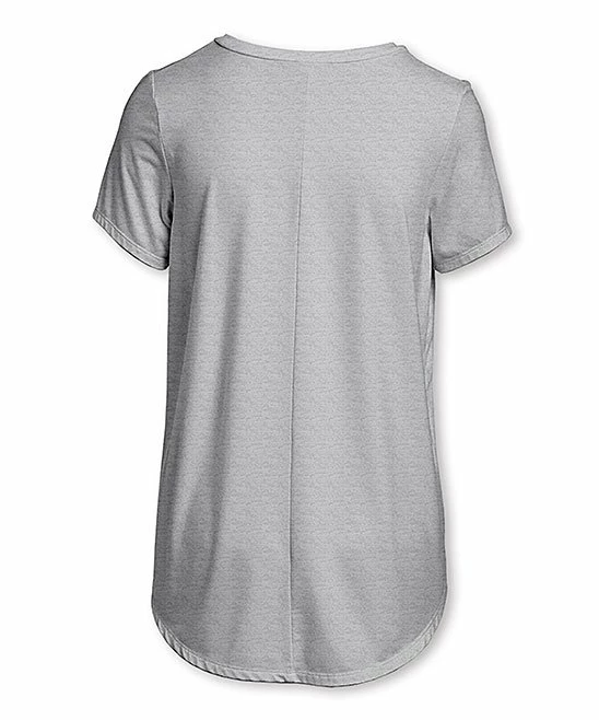 Cheapest ๐ Nanu | Heather Gray & Red Stars & Stripes Curved-Hem Tee - Plus ๐ - Image 2