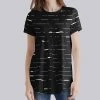 Cheap ✨ Nanu | Black & White Abstract Curved-Hem Tee - 👩 Women & Plus 😍