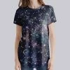 Budget 🥰 Nanu | Black & Blue Outer Space Curved-Hem Tee - 👩 Women & Plus 🔥