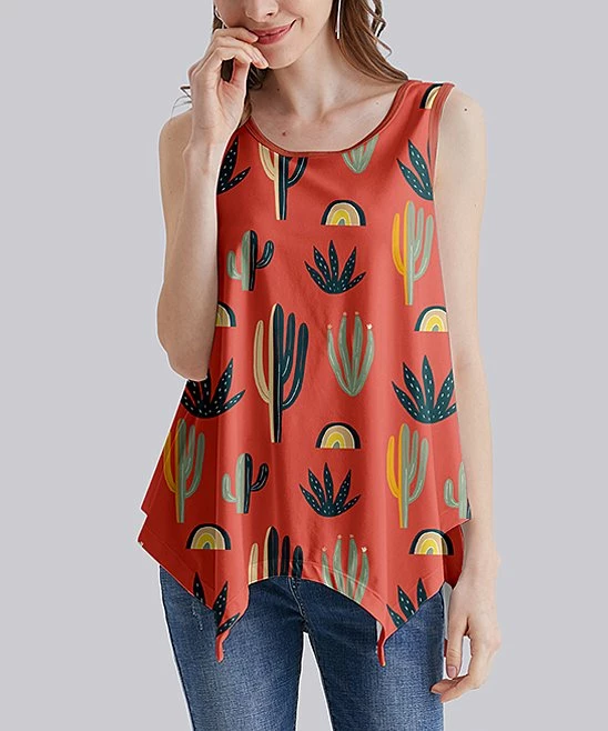 Coupon ๐ Nanu | Jacinth Cactus Handkerchief Tank - ๐ฉ Women ๐