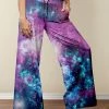 Best Pirce 🎉 Nanu | Purple & Black Starry Sky Palazzo Pants - 👩 Women & Plus 🔥