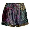 Deals 🛒 Nanu | Black & Pink Colorful Mandalas Drawstring Pocket Cuffed-Hem Shorts - Plus 🤩