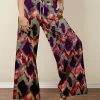 Cheap ⌛ Nanu | Dark Purple & Red Tie-Dye Palazzo Pants - Plus 😉