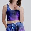 Promo 🧨 Nanu | Dark Blue Starry Sky Bralette Tank - 👩 Women & Plus 👍