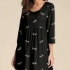 Brand new 🛒 Nanu | Black Bee Three-Quarter Sleeve Empire-Waist Tunic - Plus 👏