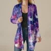 Best deal ⭐ Nanu | Dark Purple & Pink Starry Space Open Cardigan - 👩 Women & Plus 🧨
