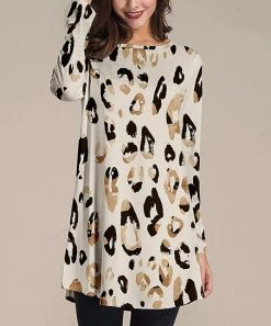 Brand new 😍 Nanu | Cream Leopard Long-Sleeve Tunic - Plus 🔔