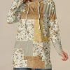 Budget 👏 Nanu | Cream & Yellow Floral & Paisley Patchwork Cowl Neck Hi-Low Tunic - 👩 Women ⌛