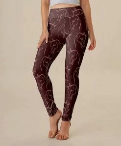 Discount 🎉 Nanu | Brown & Pink Horse Leggings - 👩 Women ⭐