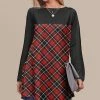 Flash Sale 🔔 Nanu | Red & Black Plaid Long-Sleeve Tunic - Plus 👍