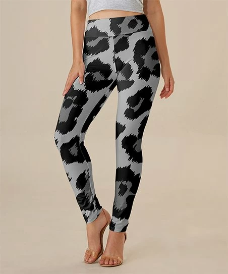 Best deal ๐ Nanu | Gray & Black Leopard Leggings - Plus ๐