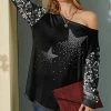Flash Sale 💯 Nanu | Black Star Hacci Boatneck Dolman Pullover - 👩 Women & Plus ⭐