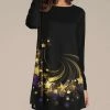 Cheapest 🎉 Nanu | Black & Gold Star Long-Sleeve Tunic - 👩 Women & Plus ✨