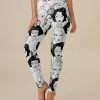 Coupon 🔥 Nanu | White & Black Assorted Faces Leggings - Plus ✨