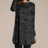 Wholesale 💯 Nanu | Black & Dark Gray Abstract Long-Sleeve Tunic - Plus 😍