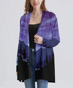 Brand new 🌟 Nanu | Purple & Black Forest Oversize Drape Cardigan - Plus 🔔