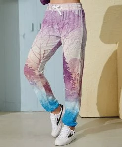 Discount 😀 Nanu | Purple & Blue Abstract Joggers - Plus 🧨