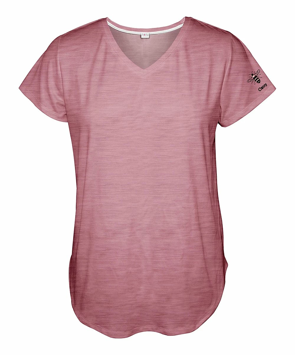 Coupon ๐ฅฐ Nanu | Fuchsia Red 'Be Classy' V-Neck Tee - Plus ๐ - Image 2