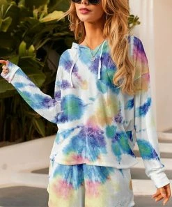 Flash Sale 🎉 Nanu | Blue Tie-Dye Drop-Shoulder Relaxed-Fit Hoodie - Plus ⌛