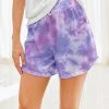 Budget 😀 Nanu | Purple Tie-Dye Hacci Drawstring Shorts - 👩 Women 👏
